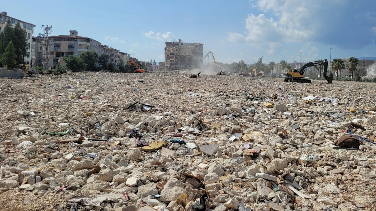 The whole damaged buildings ruined after the harsh earthquake on 6th of February 2023. 75.Yıl Street / Ürgenpaşa / Antakya